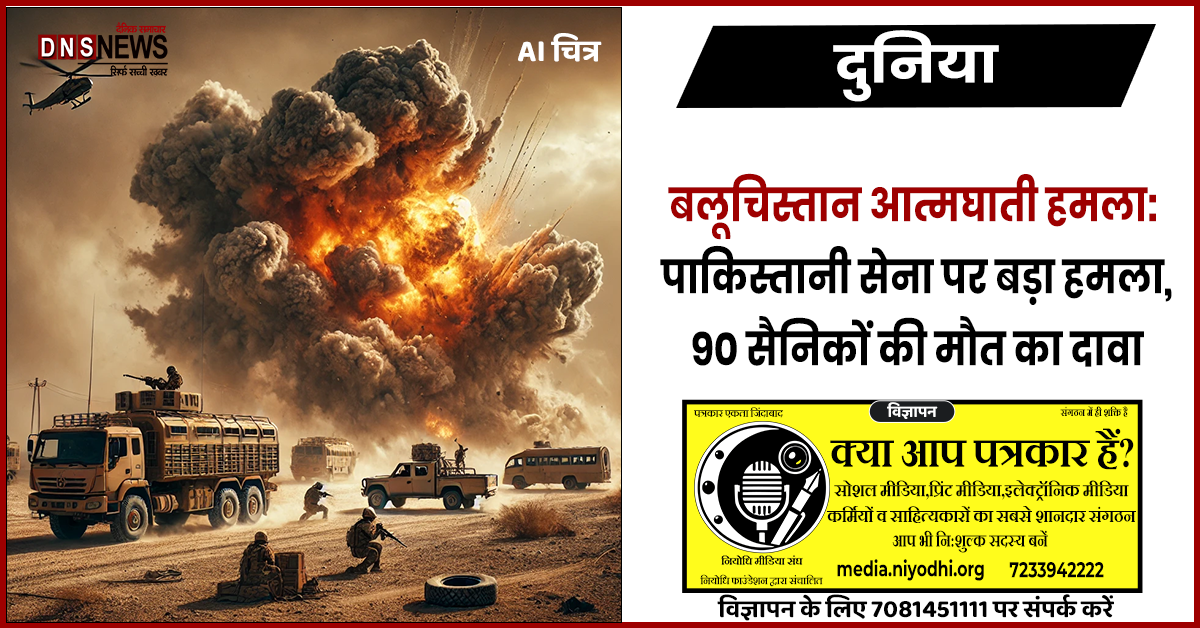 "बलूचिस्तान आत्मघाती हमला" "पाकिस्तानी सेना पर हमला"